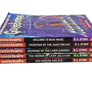 GOOSEBUMPS R.L. STINE LOT 5 BOOKS SPOOKY HORROR MYSTERY GHOSTS KIDS YOUTH TEEN